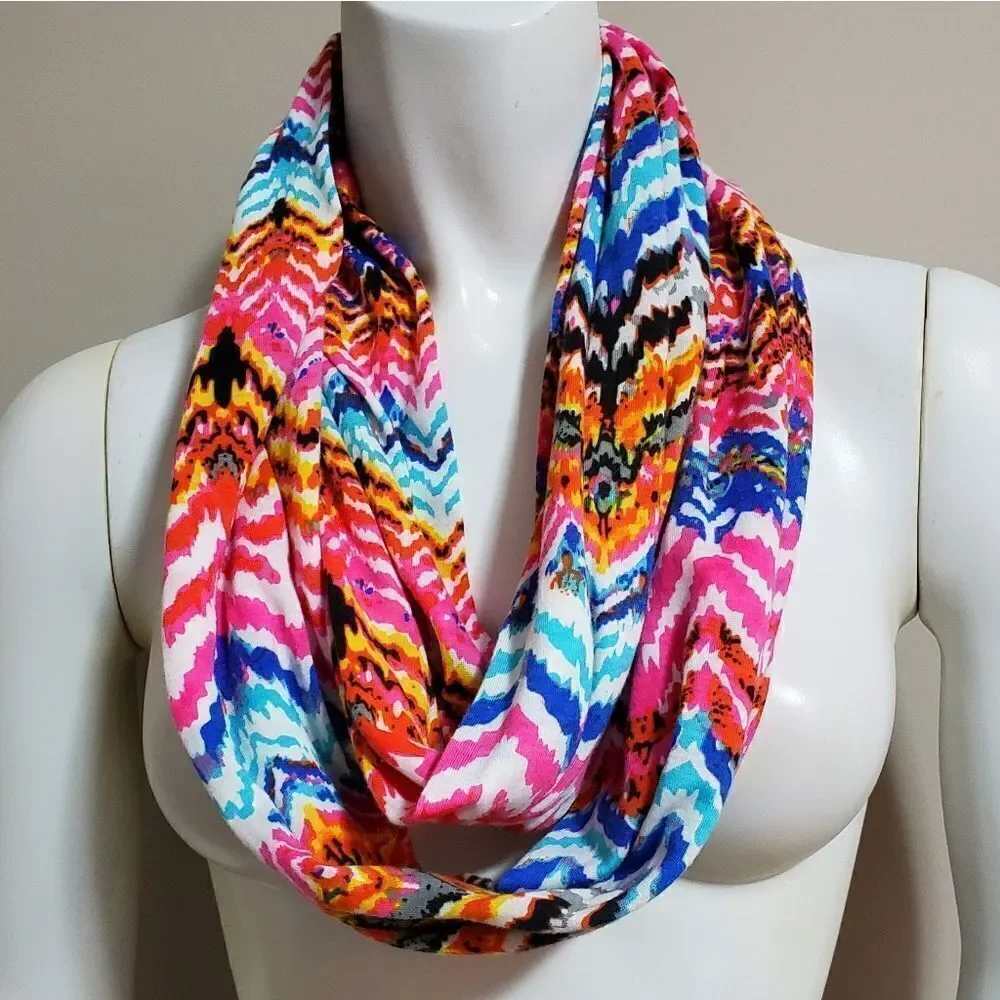 Multicolored Chevron Infinity Scarf